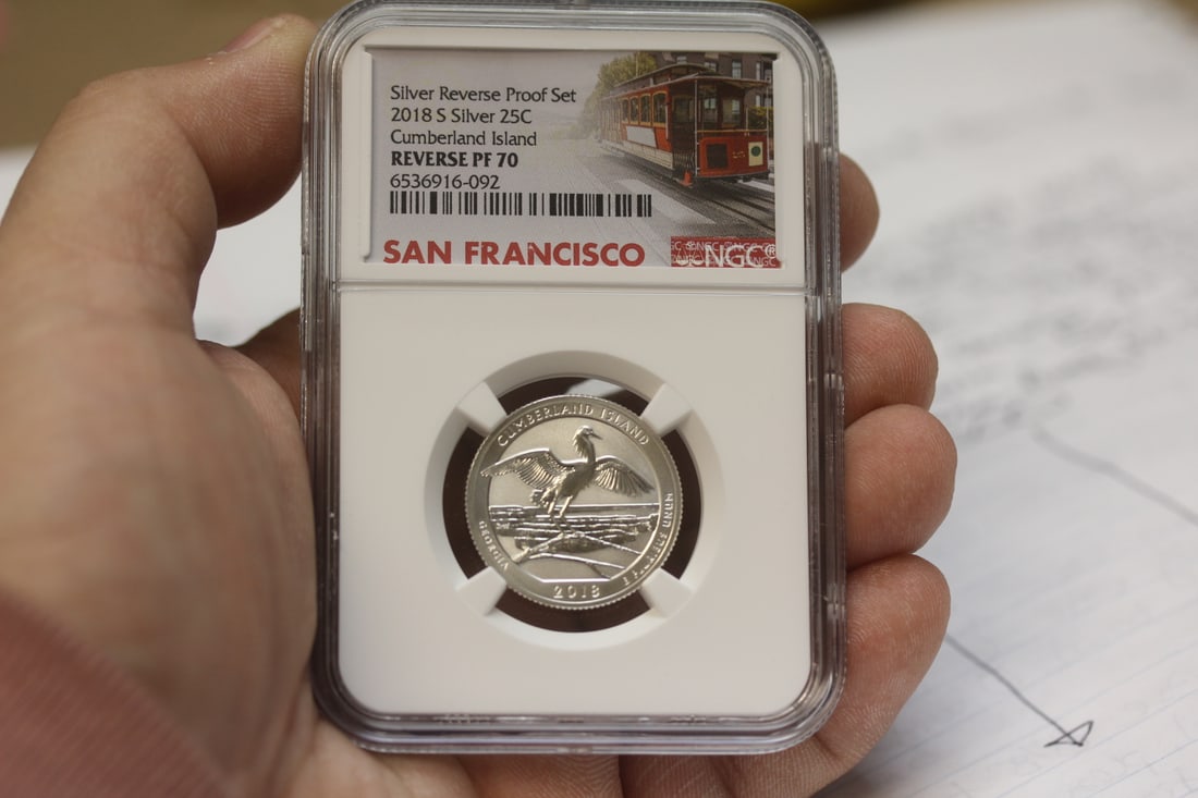 NGC Graded 2018 - S Silver Quarter: reverse proof - PF70 - Rare