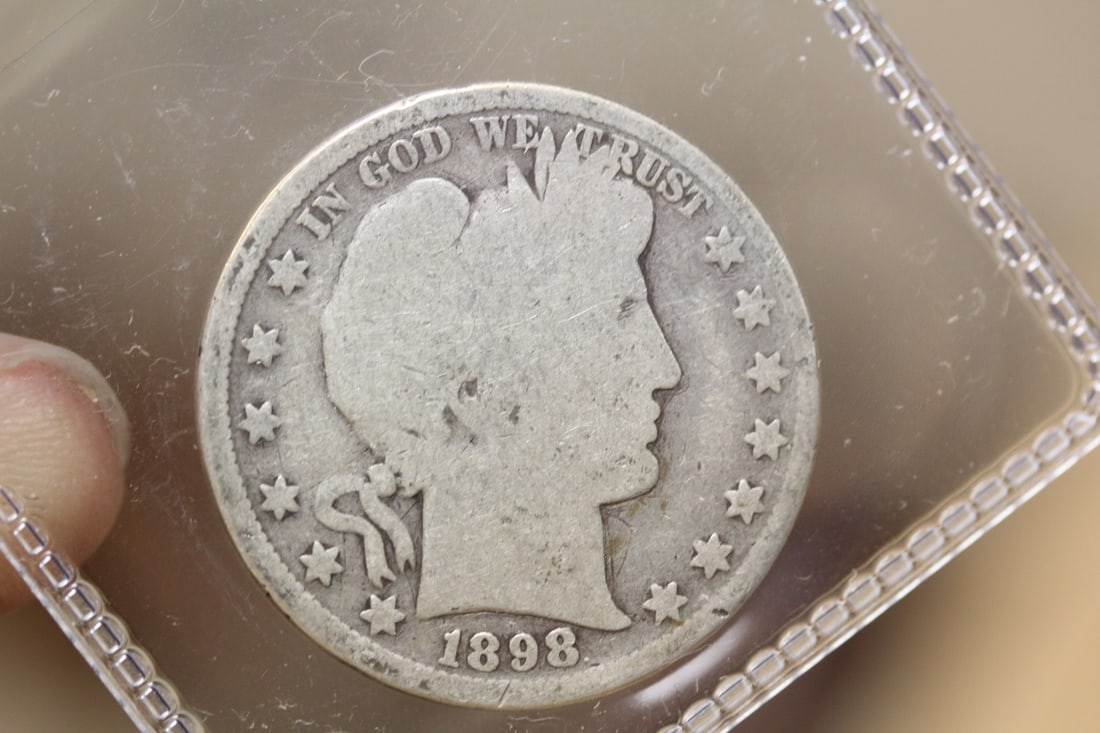 1898 Barber Silver Half Dollar: as shown
