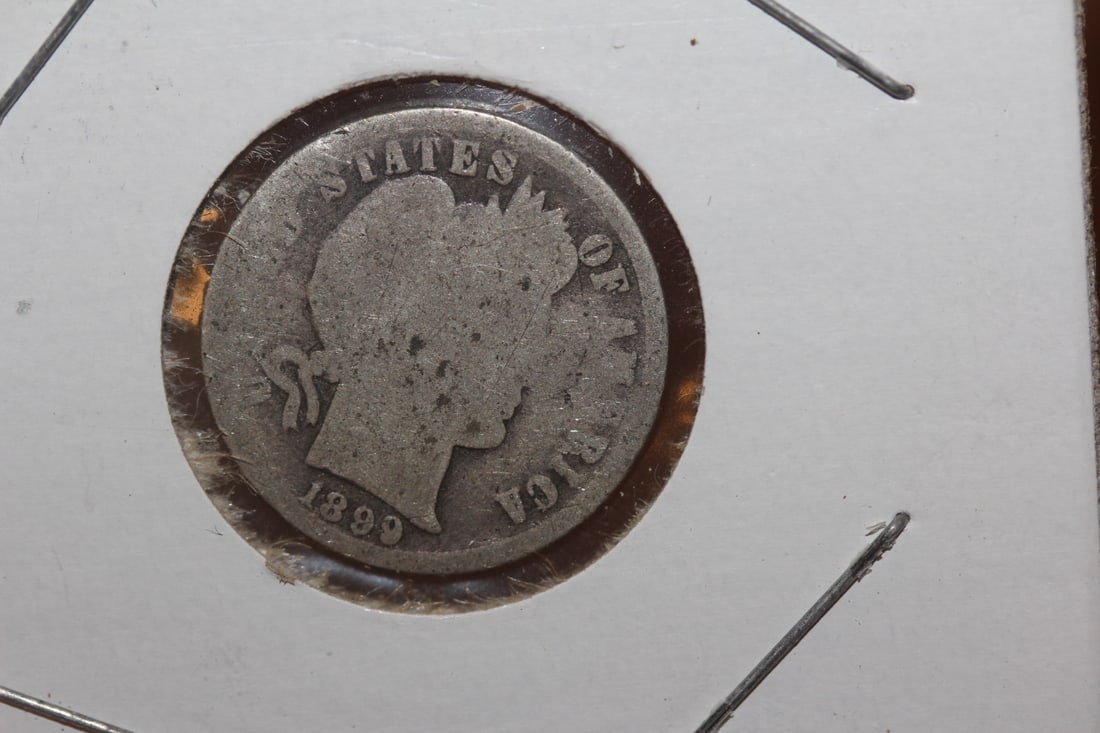 1899 Barber Silver Dime: as shown on photos