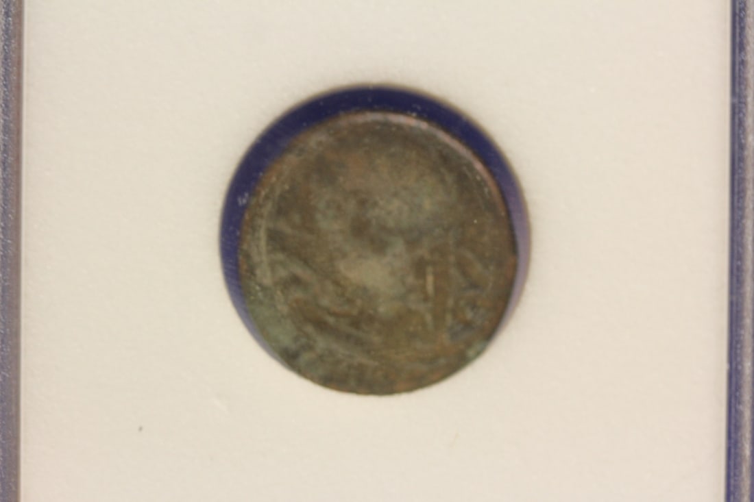 A Slabbed Medievel Bronze Nummis Coin - 3
