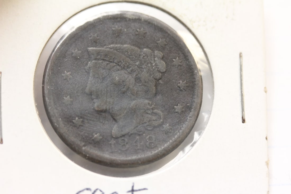 1848 Large Cent: as shown