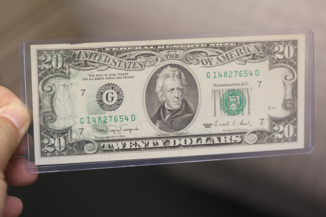 Mint Error 1990 $20 Note - Overprint: appeared to be uncirculated