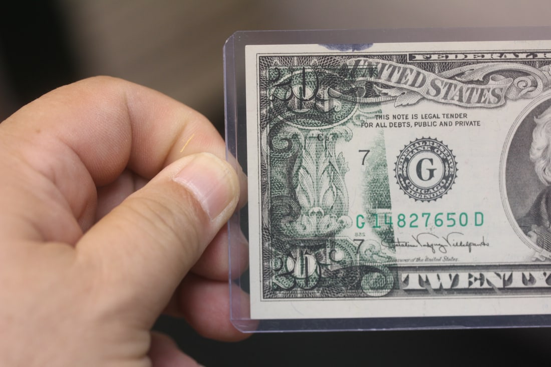 Mint Error 1990 $20 Note - Overprint - 2