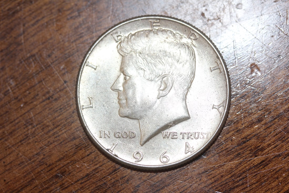 1964 Kennedy Half Silver Dollar: 90% silver