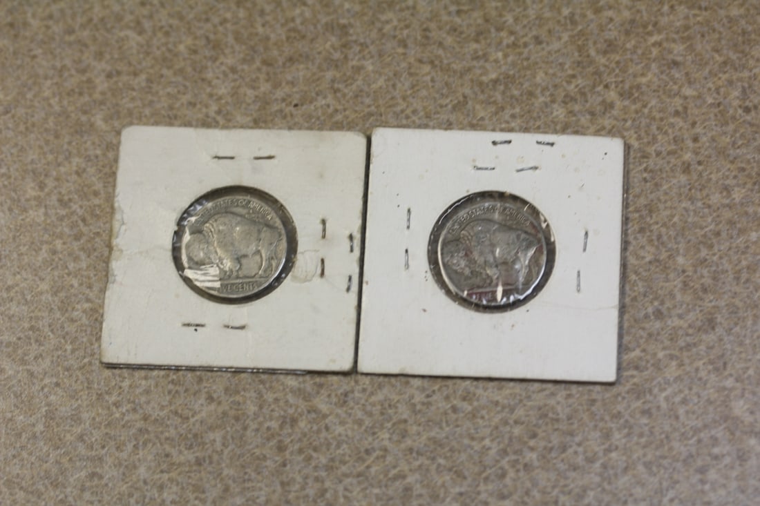 1936 and 1937 (2) Buffalo Nickels - 2