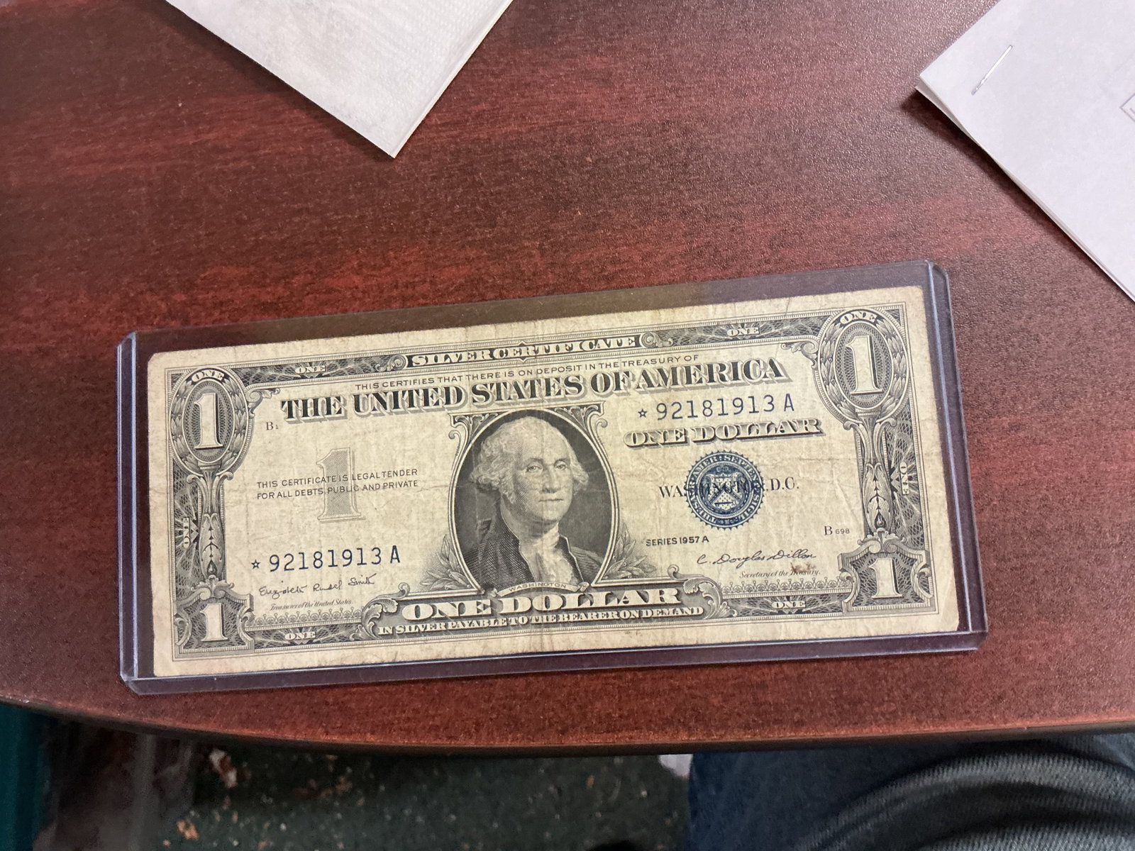 1957 $1.00 Blue Seal Star Note: as shown