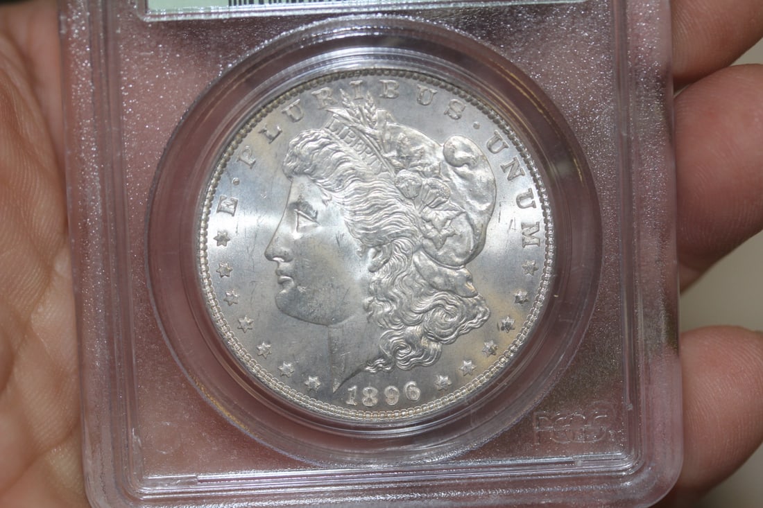 PCGS Graded 1896 Morgan Silver Dollar - 2