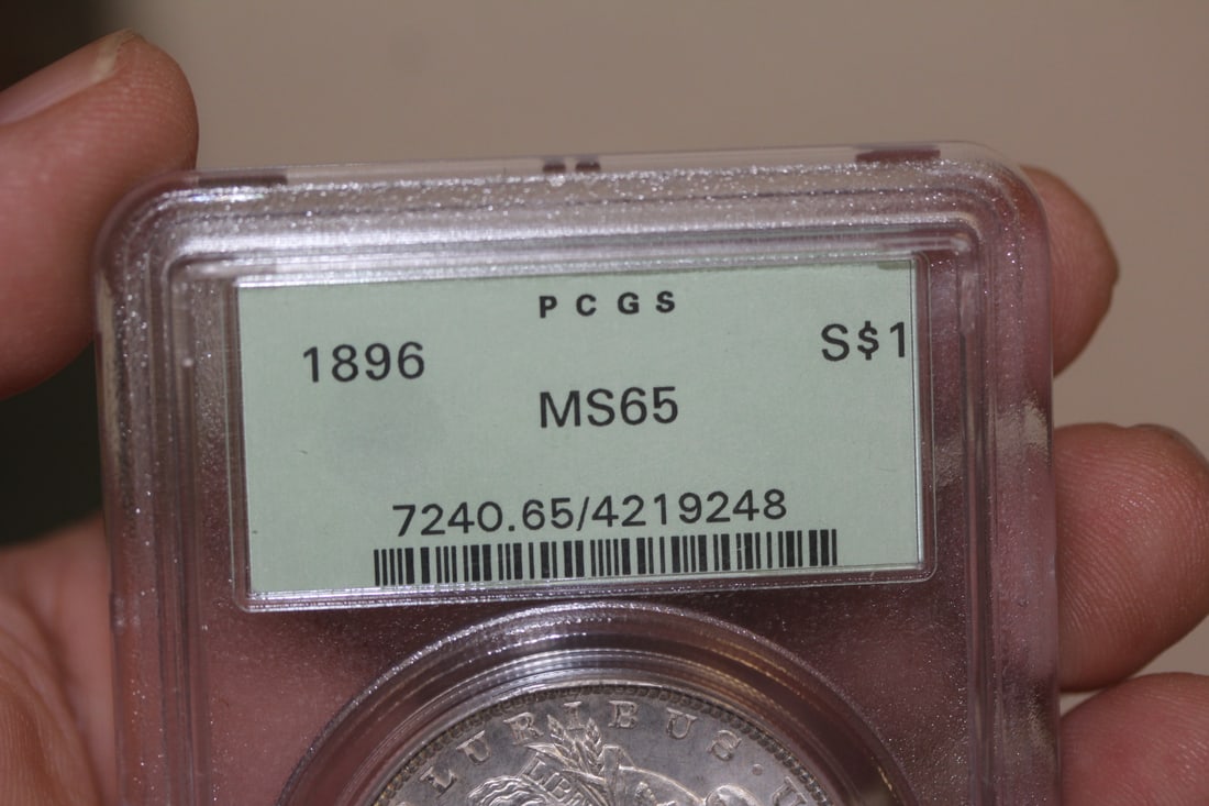 PCGS Graded 1896 Morgan Silver Dollar - 3