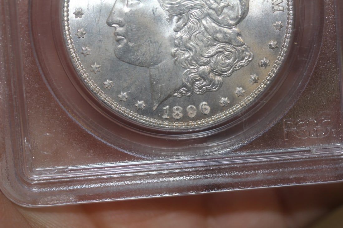 PCGS Graded 1896 Morgan Silver Dollar - 4