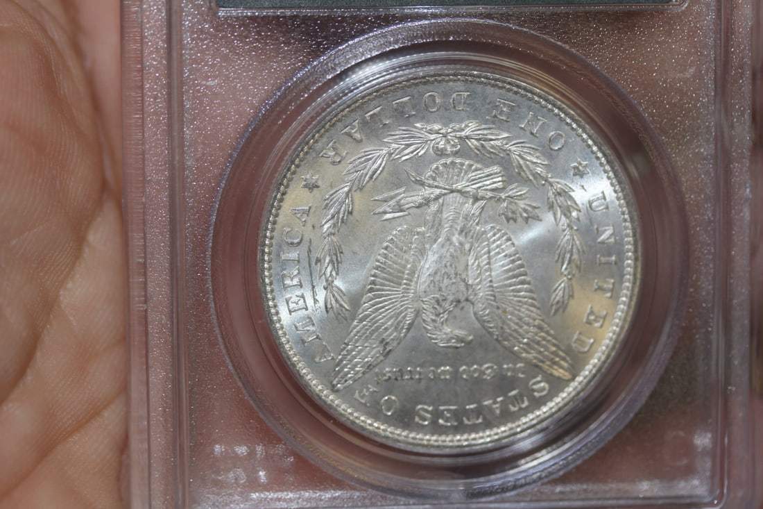 PCGS Graded 1896 Morgan Silver Dollar - 6