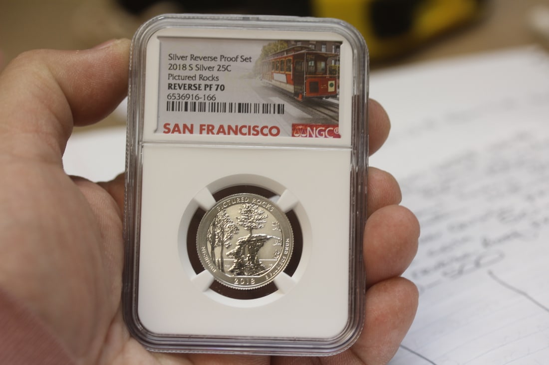 NGC Graded 2018 - S Silver Quarter: reverse proof - PF70 - Rare