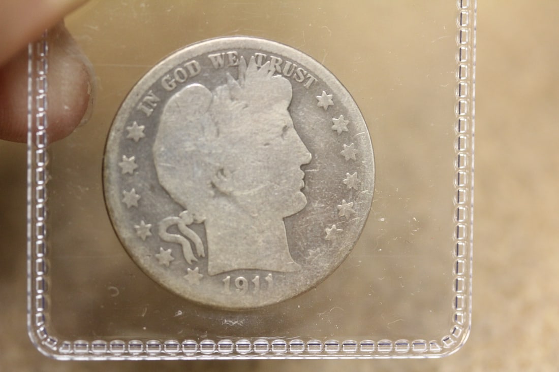 1911-D Barber Silver Half Dollar: as shown