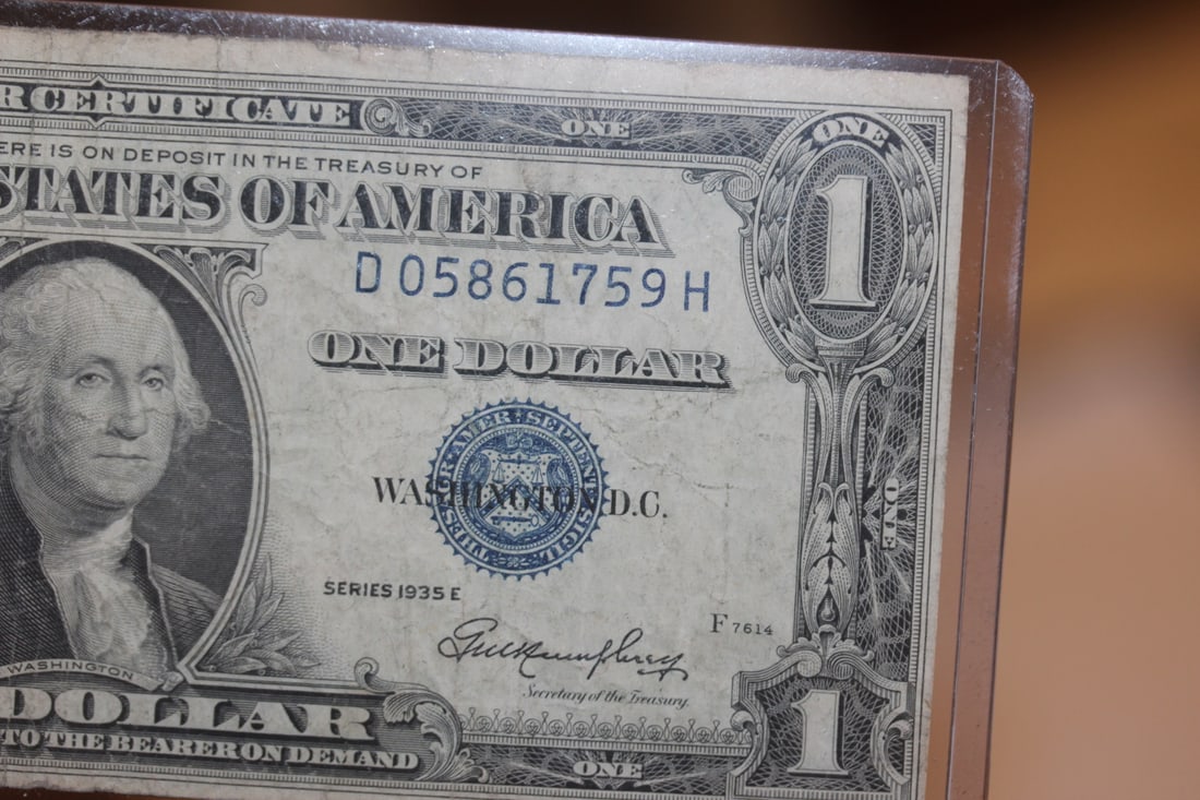 1935 Error Blue Seal Dollar Note - 2