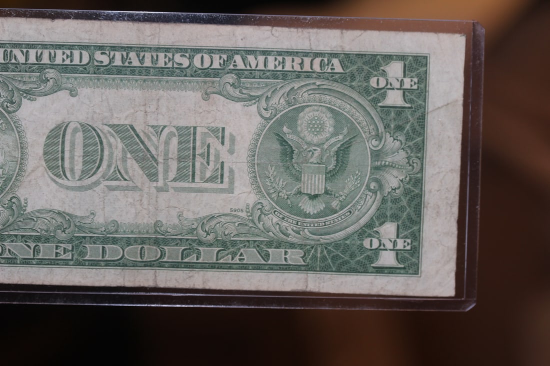 1935 Error Blue Seal Dollar Note - 7