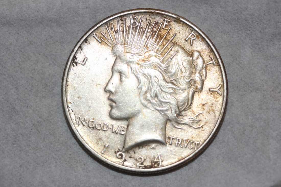 1924 Peace Silver Dollar: as shown on photos