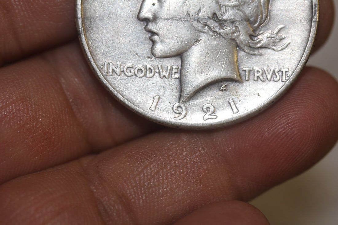 1921 Peace Silver Dollar - 2