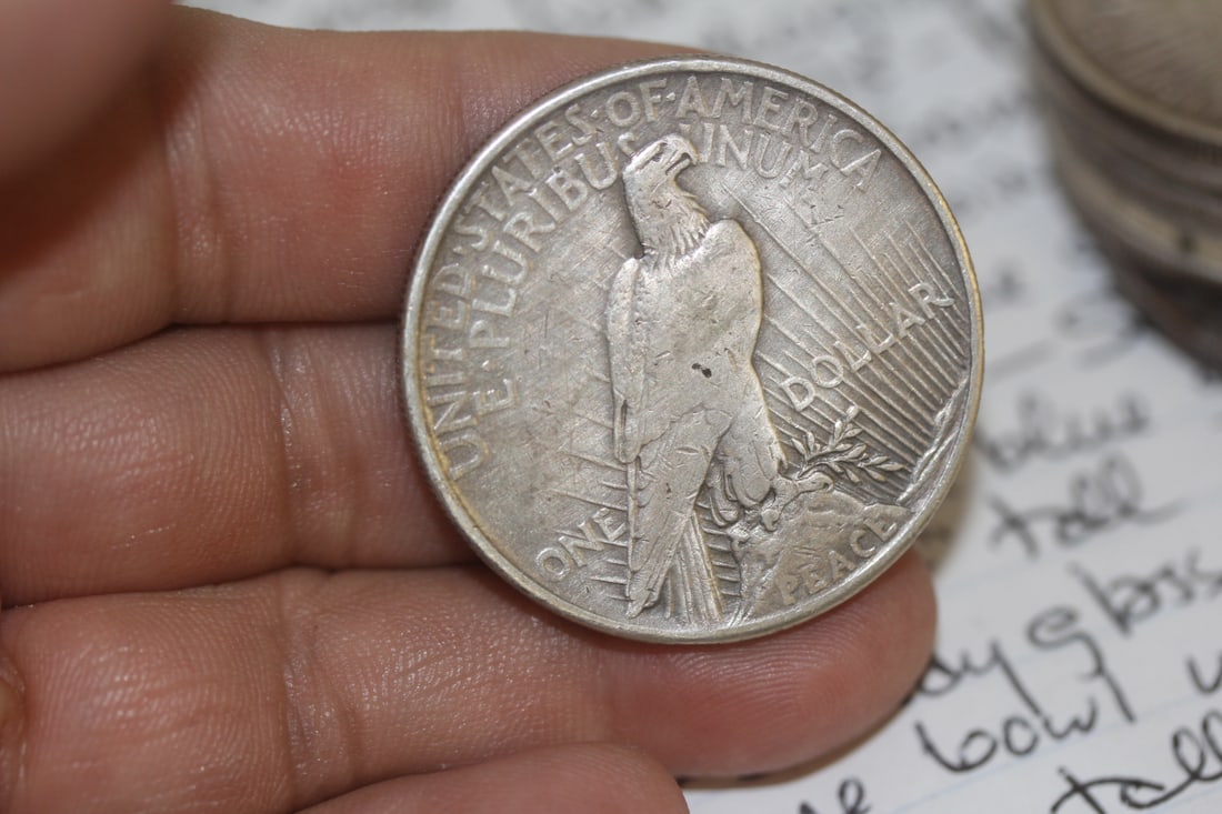 1921 Peace Silver Dollar - 3