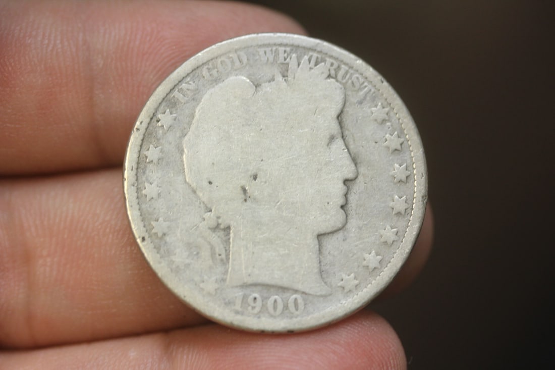 1900-O Barber Silver Half Dollar: 90% silver