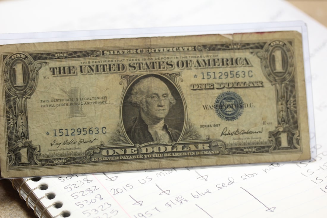 1957 $1.00 Blue Seal Star Note: as shown
