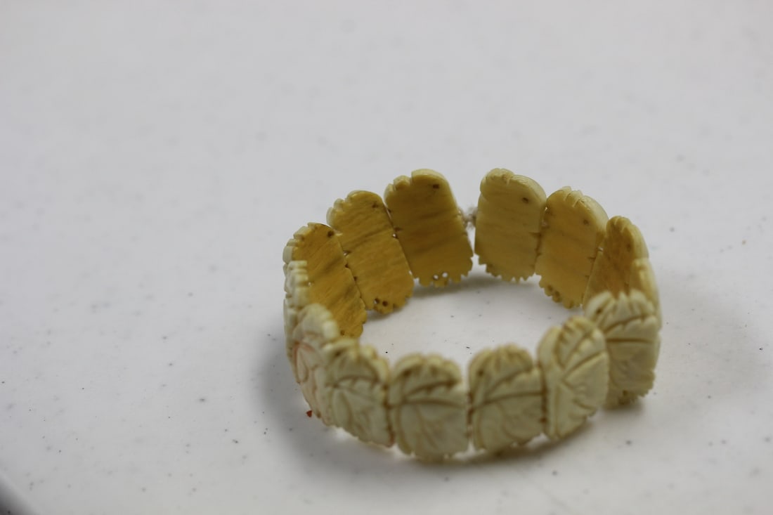 A Carved Bone Bracelet: old
