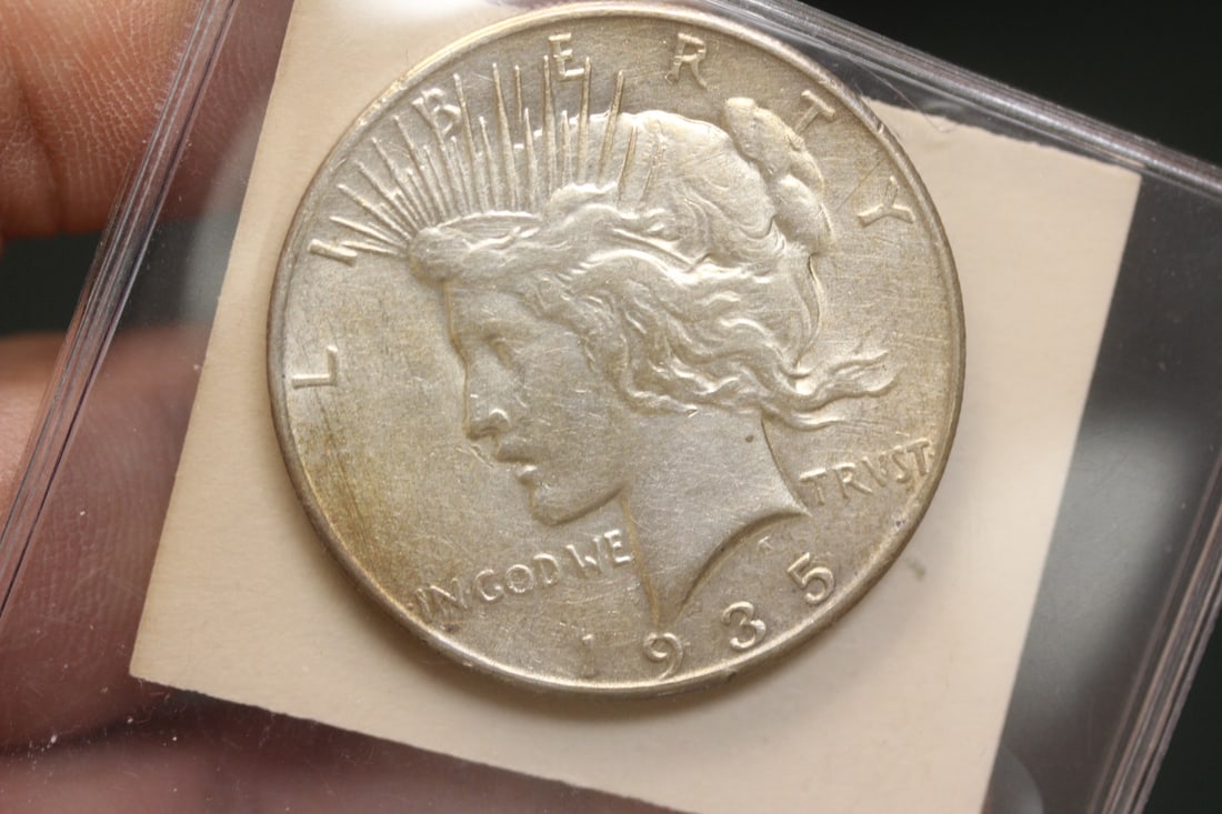 1935 Peace Silver Dollar: appeared to be high grade - semi key date