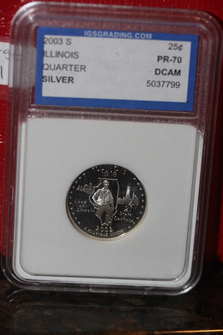 Graded 2003-S Silver Quarter: PR70