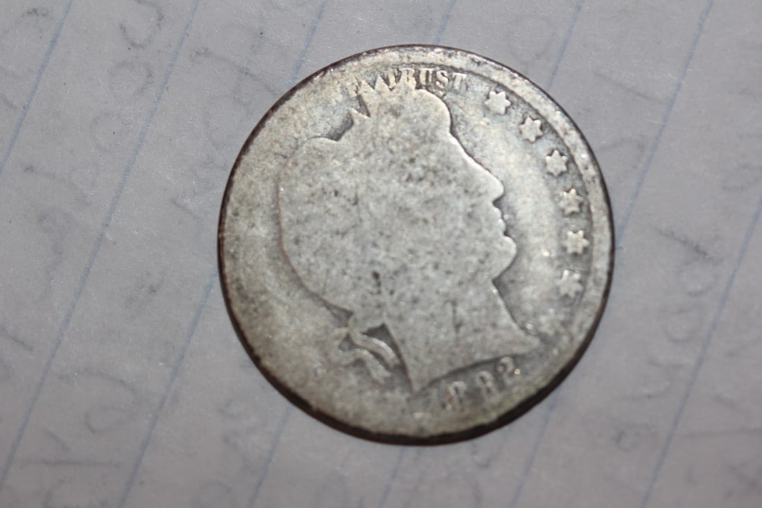 1892 Barber Silver Quarter: as shown on photos