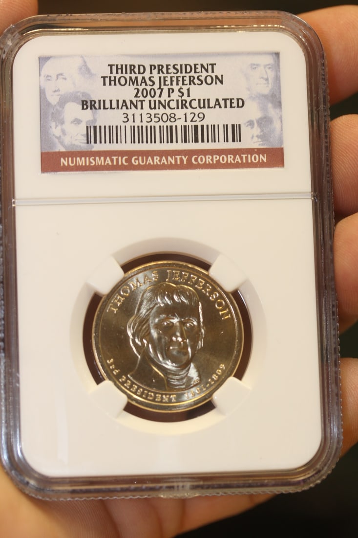 An NGC $1.00 Presidential Coin: slabbed