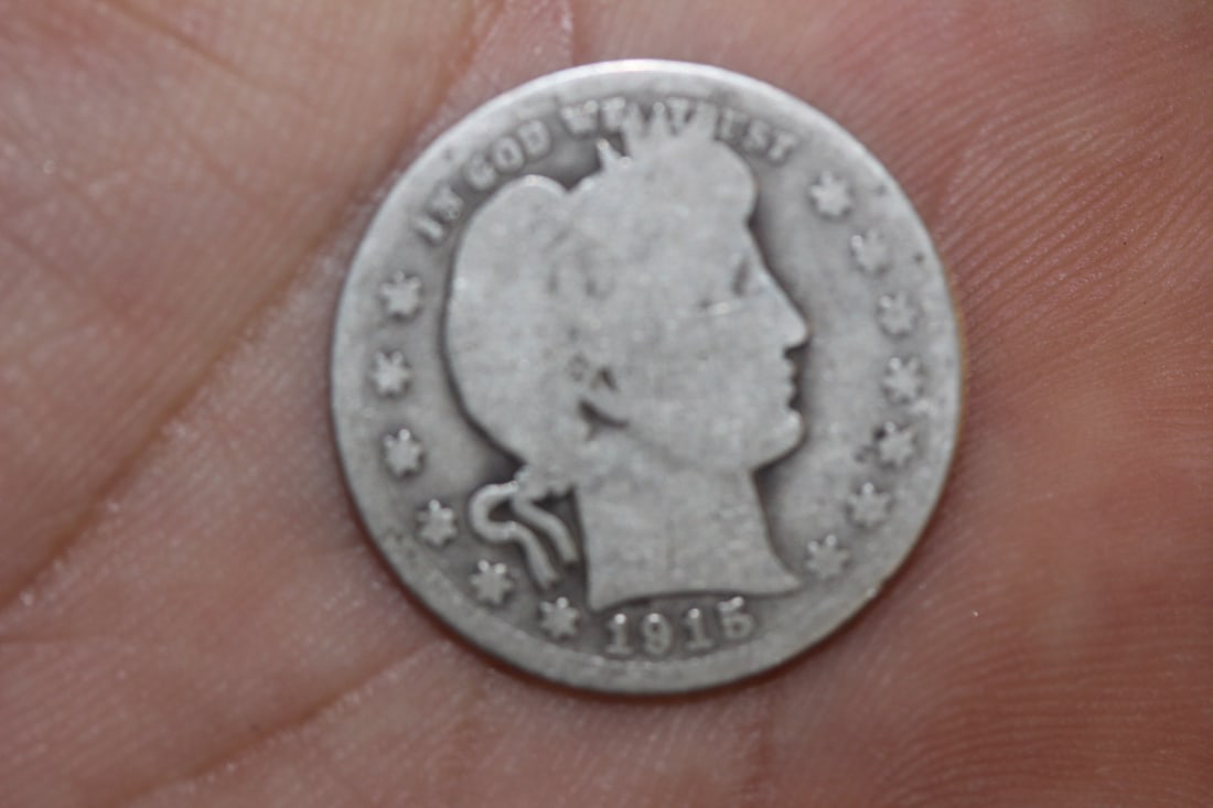 1915-D Barber Silver Quarter: as shown