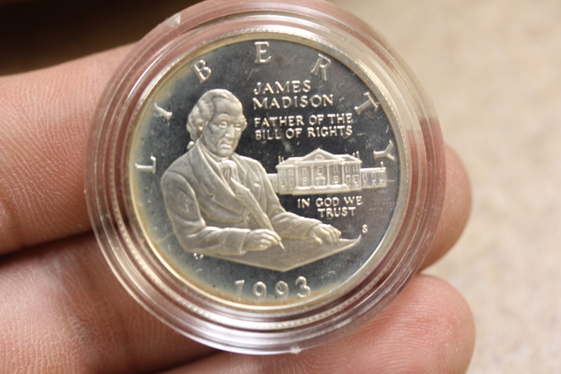 James Madison 1993 Silver Half Dollar: 90% silver