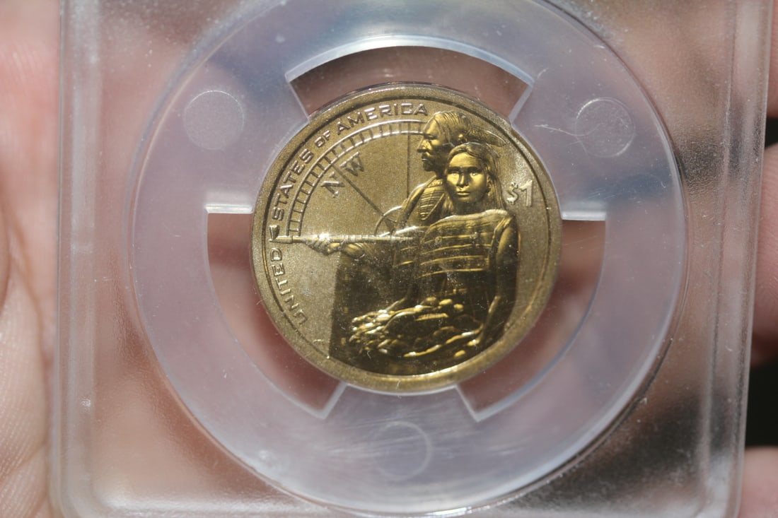 Anacs Graded 2014-D Native American Dollar - 2