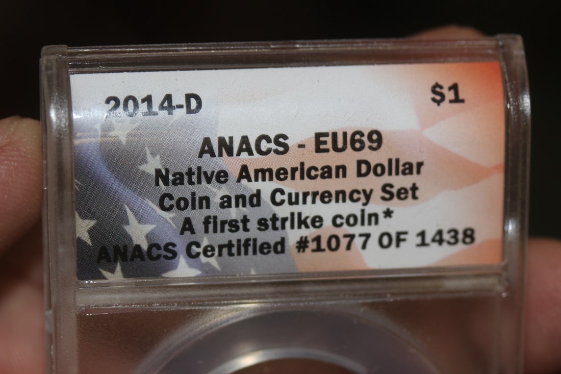 Anacs Graded 2014-D Native American Dollar - 3