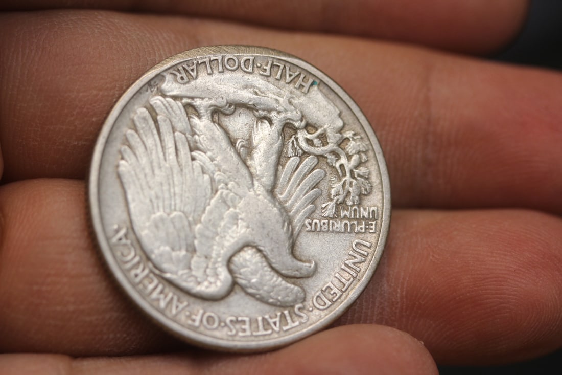 Error 1943 Walking Liberty Silver Half Dollar - 2