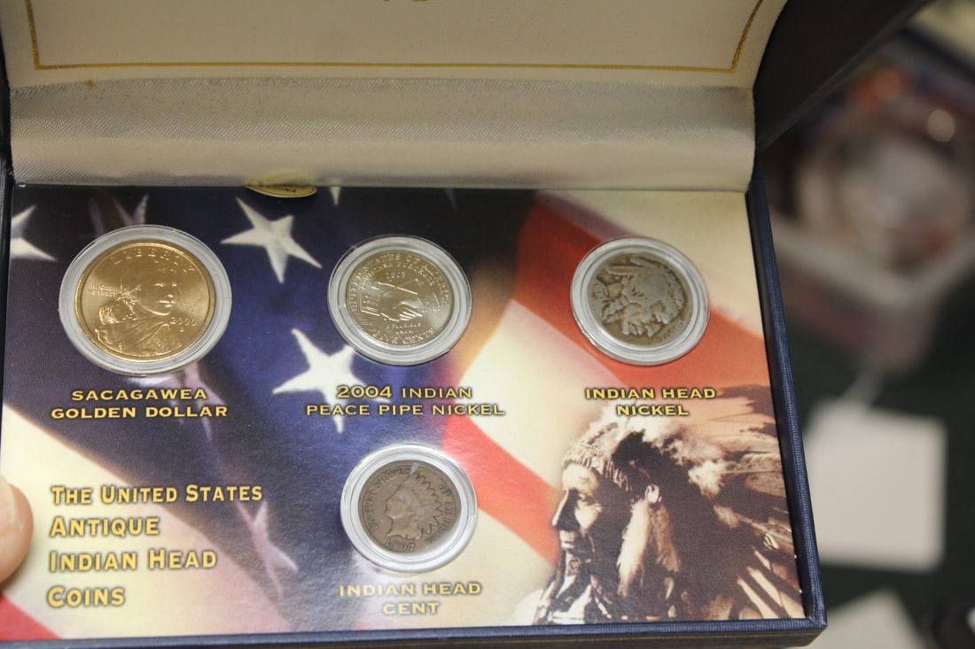 Antique indian Head Collection: 4 coins set