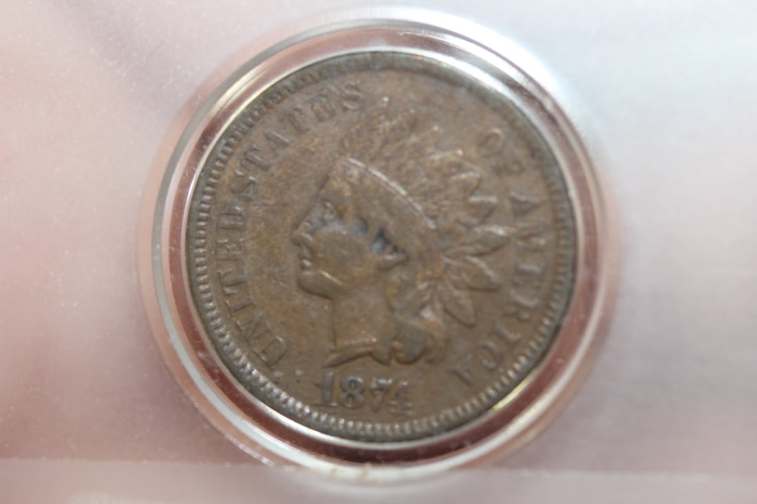 An 1874 Indian Head Cent: nice condition