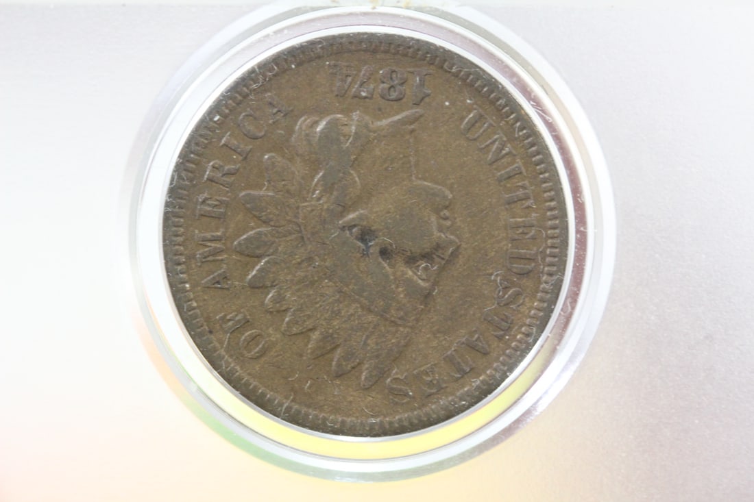 An 1874 Indian Head Cent - 3