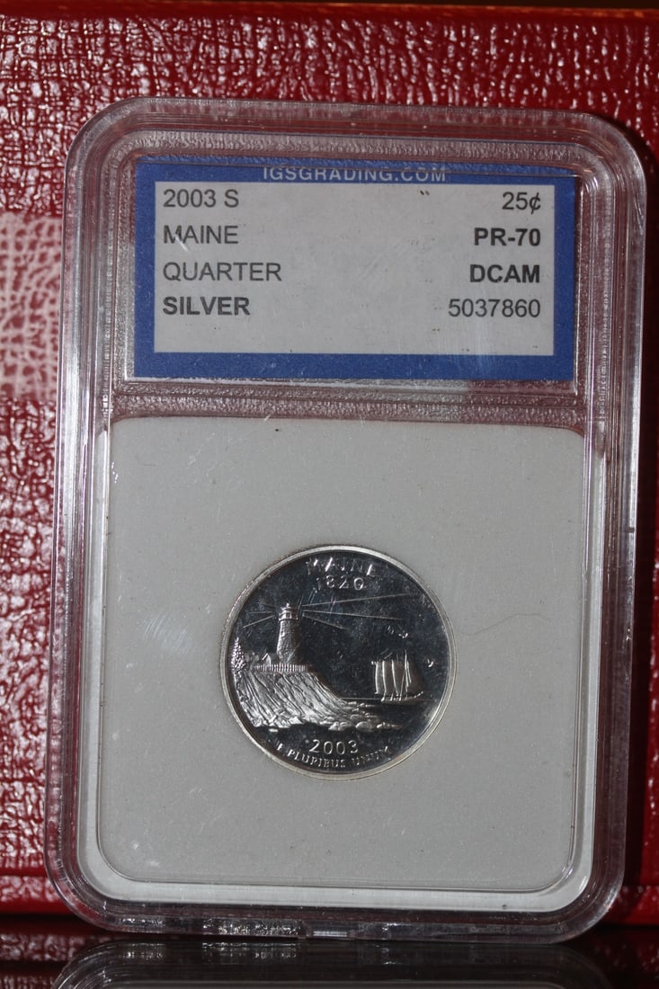 Graded 2003-S Silver Quarter: PR70