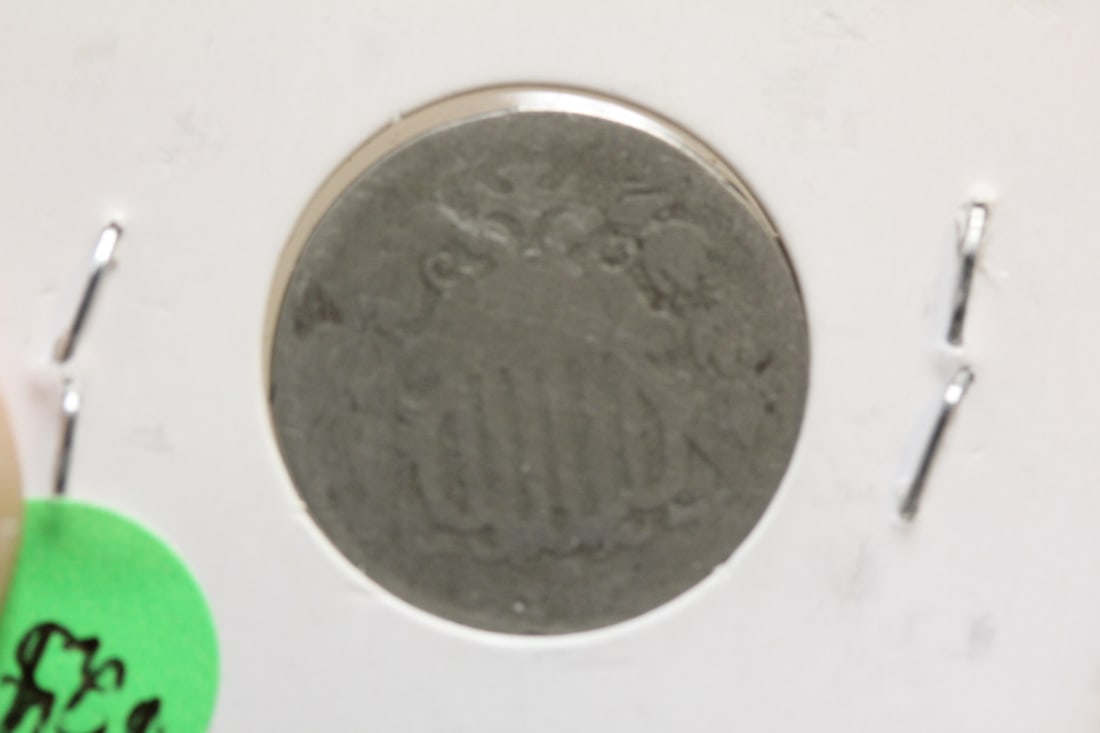 1868 Shield Nickel: as shown