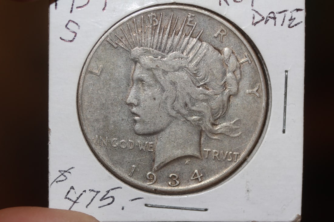 1934-S Peace Silver Dollar: key date