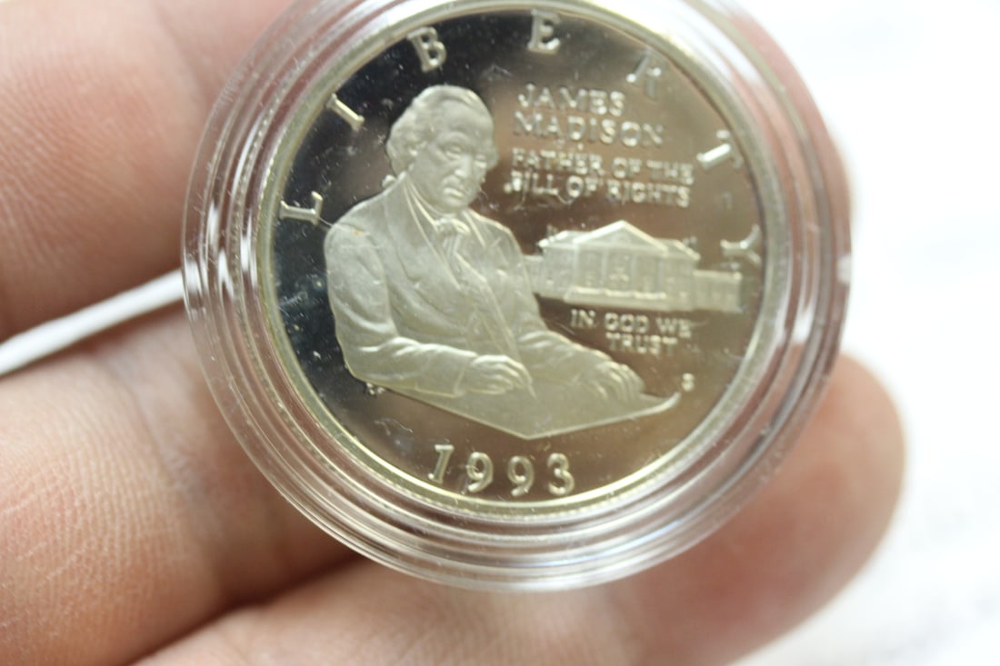 James Madison 1993 Silver Half Dollar: 90% silver