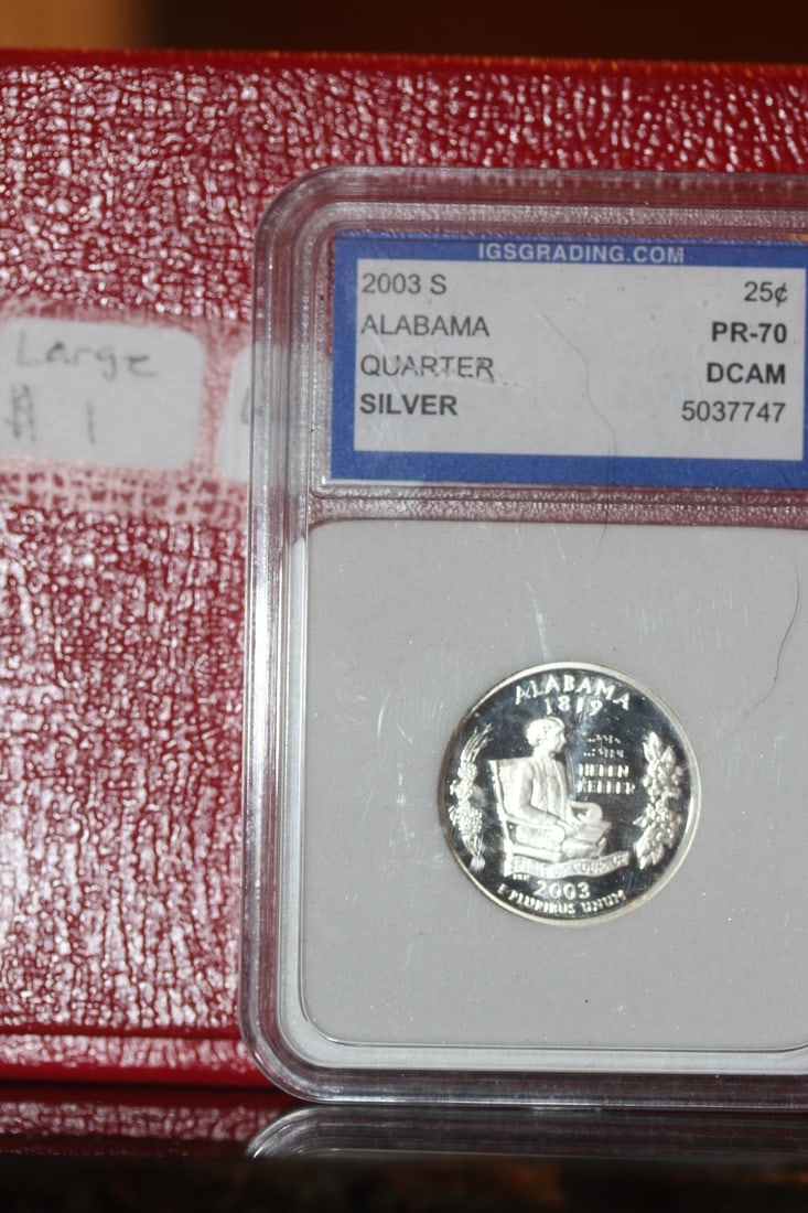 Graded 2003-S Silver Quarter: PR70