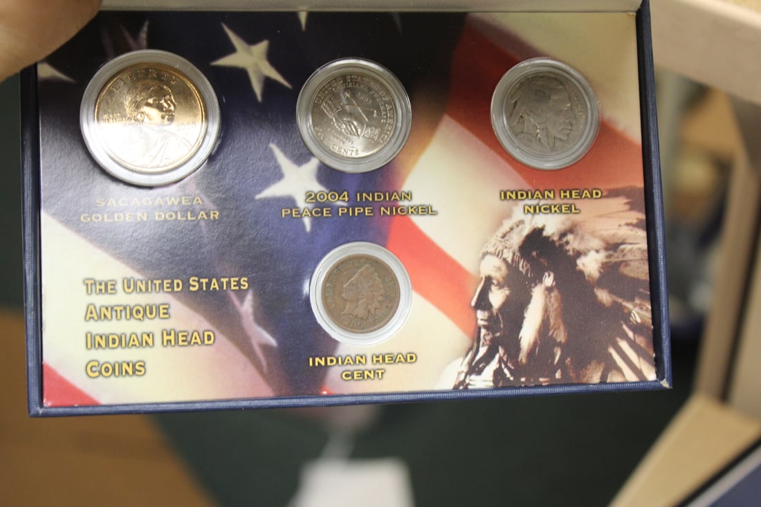 Antique indian Head Collection: 4 coins set