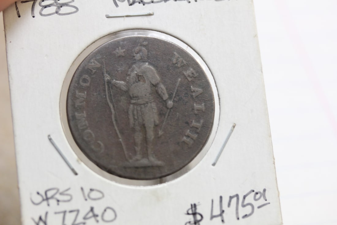 1788 Massachusetts Colonial Coin: very rare