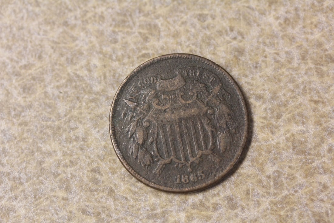 1865 Two Cent Piece: as shown