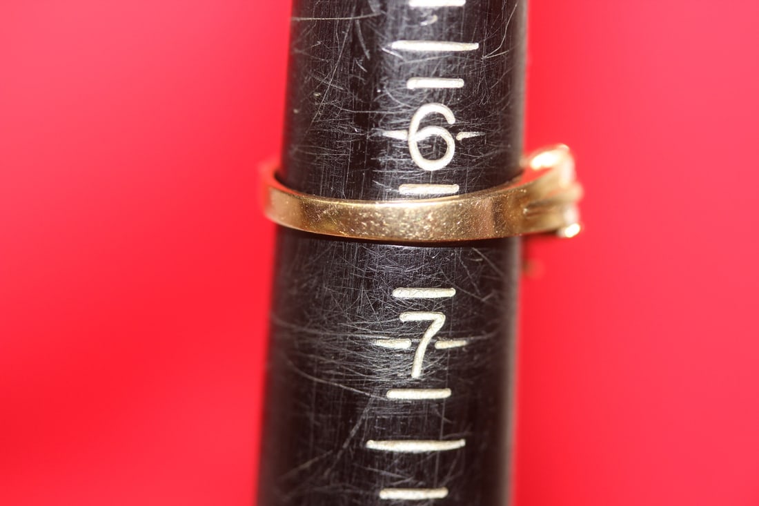 A 14 Karat Gold Ruby and Diamond Ring - 4