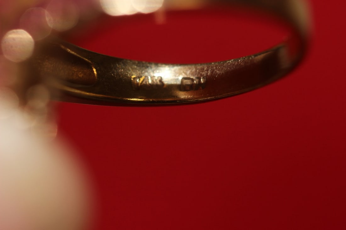 A 14 Karat Gold Ruby and Diamond Ring - 6