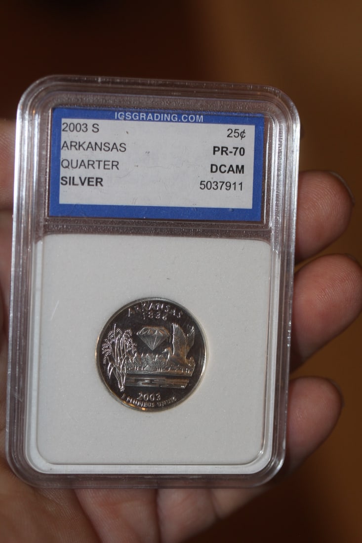 Graded 2003-S Silver Quarter: PR70