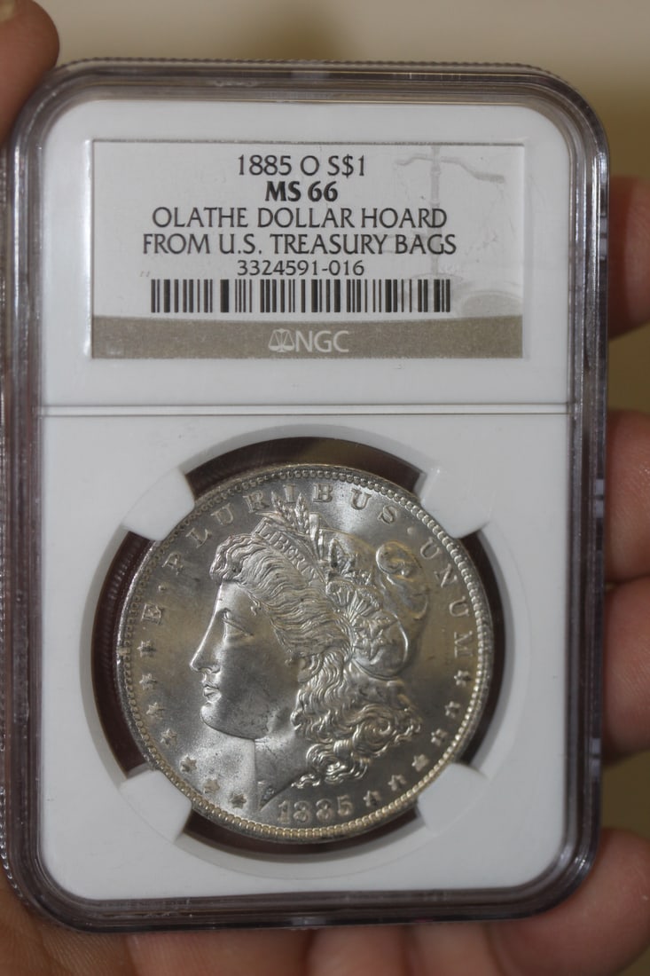 NGC Graded 1885-O Morgan Silver Dollar: MS66 - from the Olathe dollar hoard