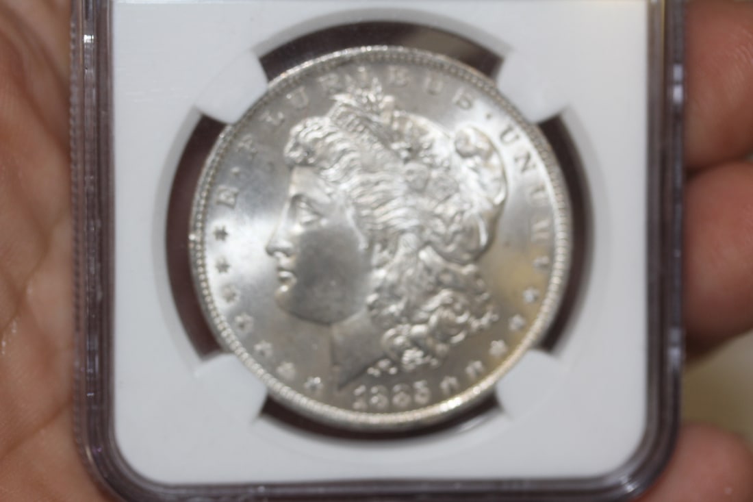 NGC Graded 1885-O Morgan Silver Dollar - 2