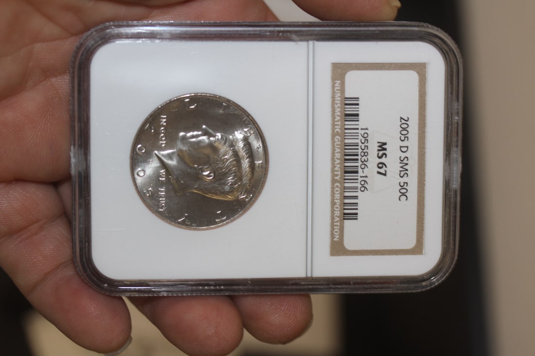 NGC Graded 2005-D SMS 50c: MS67 or Kennedy half dollar - rare